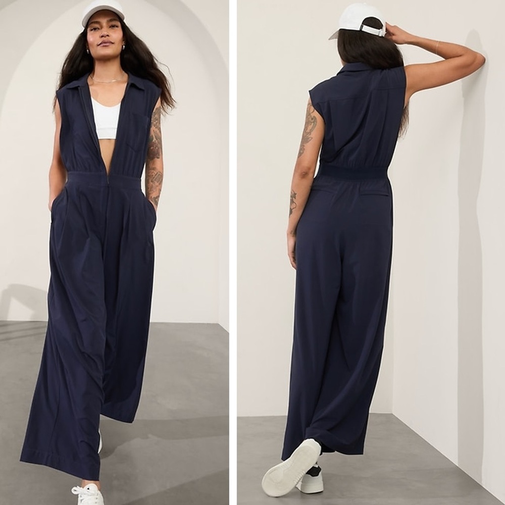 Athleta - Brooklyn Heights Wide Leg Jumpsuit - Navy